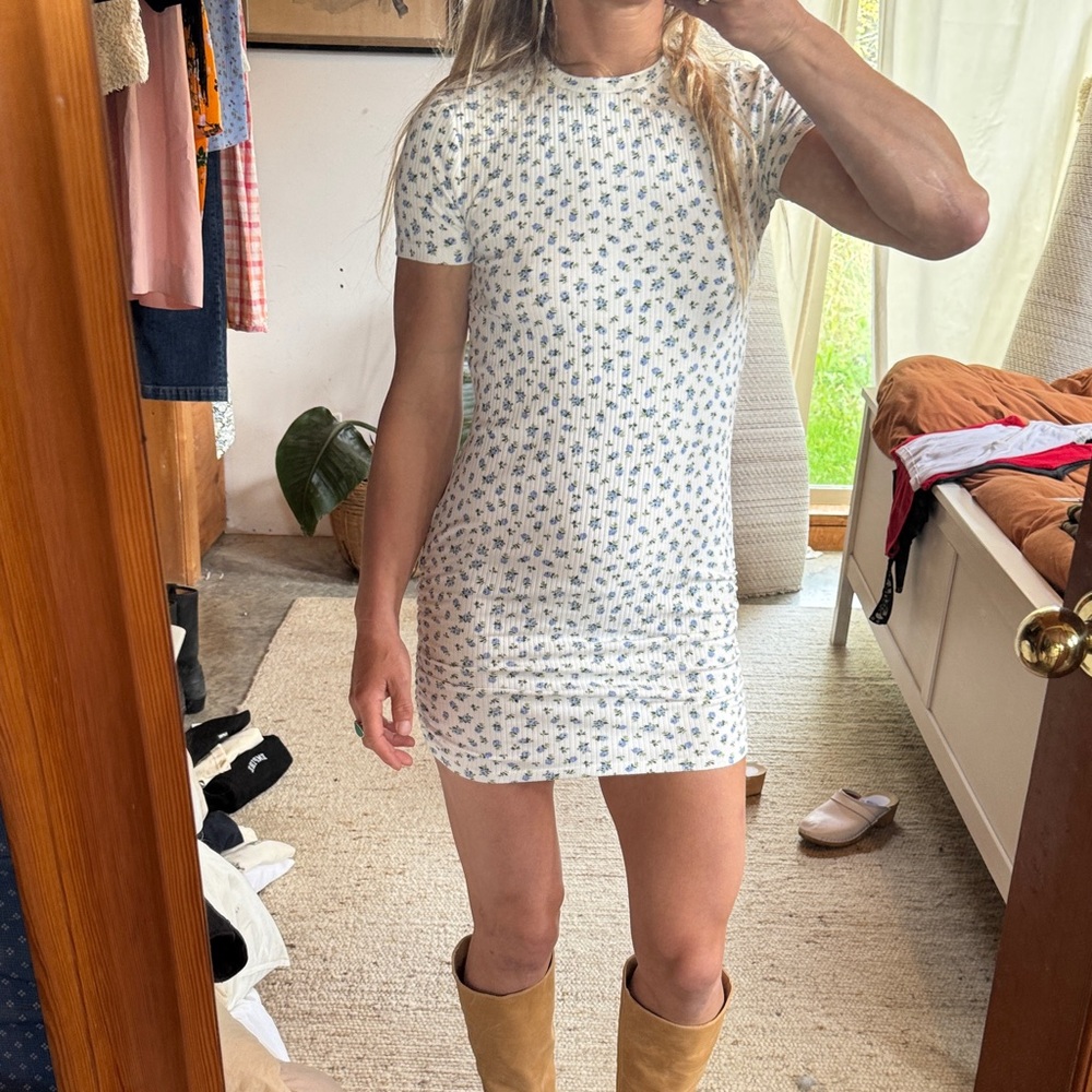 Floral Knit Mini Dress